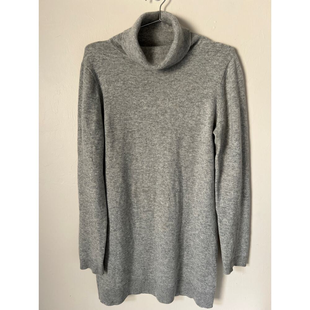 Karoo by Mark Eisen Women's Cashmere Long Sleeve Turtleneck Sweater Gray Size 3